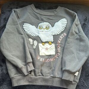 Harry Potter Gray Owl Crewneck Sweatshirt